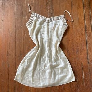 Cream color silk slip mini dress from Victoria’s Secret